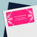 Search for pink snowflake return address labels Snowflakes