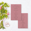 Search for dusty rose wedding programs Modern