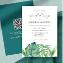 Search for tropical leaves wedding invitations Greenery