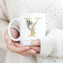 Search for gold letters mugs Watercolor floral