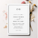 Search for frame monogram stamp wedding invitations Simple basic formal