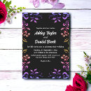 Search for black light wedding invitations Floral