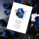 Search for silver black royal blue invitations Floral