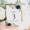 Search for navy blue blush pink wedding table cards Greenery