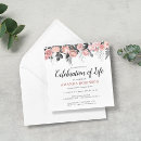 Search for pink funeral invitations Elegant