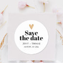 Search for elegant save the date stickers Heart