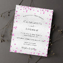 Search for fuchsia pink and silver invitations Sparkle