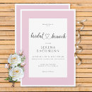 Search for pink bridal brunch invitations Pink and white