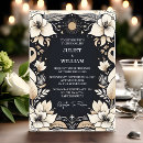 Search for vow renewal ceremony wedding invitations Black and white