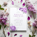 Search for violet bridal shower invitations Purple