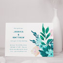 Search for emerald blue wedding invitations Watercolor floral