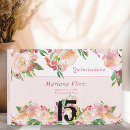 Search for floral guest books Mis quince