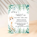 Search for jungle wild one birthday invitations Animal