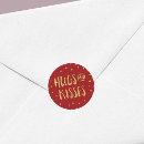 Search for valentine hugs and kisses stickers Red