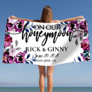 Search for honeymoon beach towels Just married