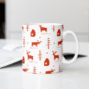 Search for red reindeer mugs Pattern