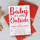 Search for elegant glitter baby shower invitations Baby it's cold outside