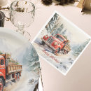 Search for red truck christmas napkins Farm