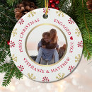 Search for engaged photo christmas tree decorations Gold