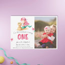 Search for mermaids birthday invitations Baby girl