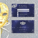 Search for blue masquerade party invitations Rsvp