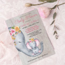 Search for floral elephant baby shower invitations Jungle