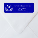 Search for cobalt blue return address labels Blue and white