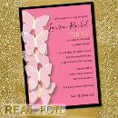 Search for butterfly border invitations Pink