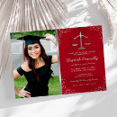 Search for red and silver graduation invitations Lawyer