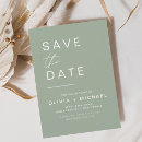 Search for wedding save the dates Sage green