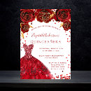 Search for red white quinceanera invitations Party