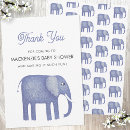 Search for elephant thank you cards Blue