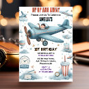 Search for time flies 1st birthday invitations Boy