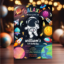 Search for galaxy 1st birthday invitations Rocket ship