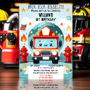 Search for fire engine birthday invitations Fireman