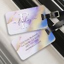 Search for script font luggage tags Monogrammed