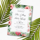 Search for watercolor hibiscus wedding invitations White