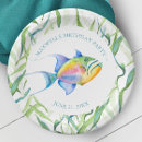 Search for fish birthday plates Watercolor