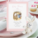 Search for pink bunny baby shower invitations Watercolor