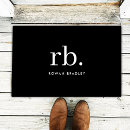 Search for unusual doormats Black and white