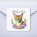 Search for purple watercolor flowers stickers Cat