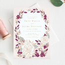 Search for terrarium wedding invitations Purple floral boho autumn