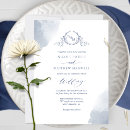 Search for navy blue watercolor wedding invitations Winter