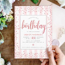 Search for rose gold glitter birthday invitations Glam