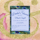 Search for feather bridal shower invitations Blue