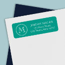 Search for round return address return address labels Monogrammed