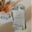 Search for outdoor woodland wedding invitations Watercolor