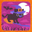 Search for black witch stickers Black cat halloween