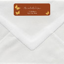 Search for gold birthday party return address labels Butterfly