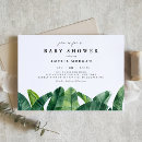 Search for palm leaves baby shower invitations Tropical